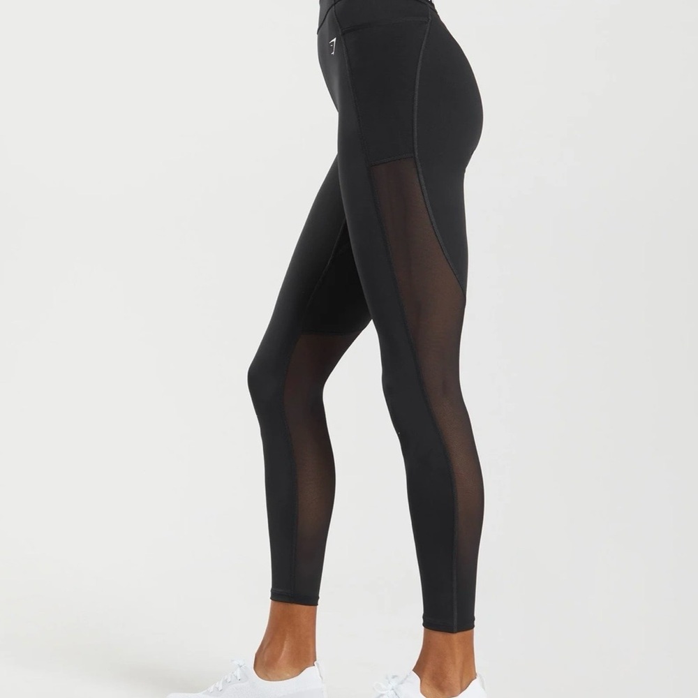 Gymshark Black Mesh Leggings Size XS